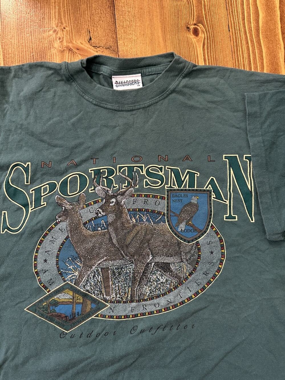 Danaggers Vintage American Sportsman Outfitters Outdoors Nature USA T-Shirt XL